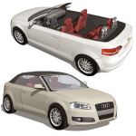 Audi A3 Cabriolet, with and without top.
