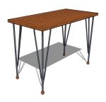 Cafe table, 1000wx500dx700h,
Cedar top, metal leg...