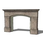 A classic marble stone fire place