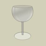 My first 3d model of a wine glass.