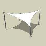 Simple shade sail structure