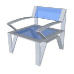 Steel and acrylic patio chair