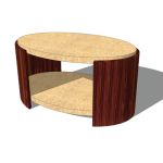 Art deco style oval coffee table