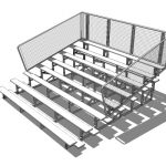 8 tier bleachers from 15 ft to 30ft (approx 5m -10...