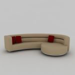 Highly detailed 3D sofa