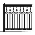 Decorative steel or iron fence segment