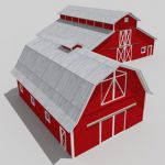 Two generic barns, small and 
large