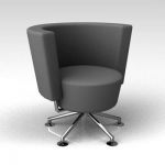 Circo swivel chair by Cor, with upholstered back a...