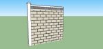 Tileable 3D prefab wall with decorative 
cornice