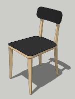 Simple contemporary dining chair