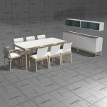 Kotio dining set, frame solid birch, top and seat ...