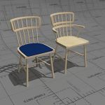 Bjorn chair and armchair, frame birch, seat option...