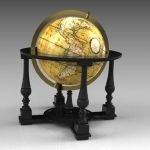 24" floor globe with Cassini maps 
from 1790...