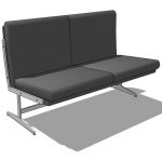 Sleek leather uphostered 2 seater for waiting and ...