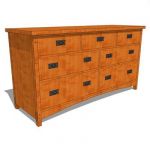 Arts and Crafts style chest of drawers. Fully func...