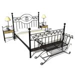 Wrought iron bedroom set with leaves motive by La ...