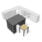 Bedford Modular Home Office. Shown in Black.