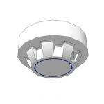 Very simple, very low-poly ceiling smoke detector,...