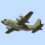 The Lockheed C-130 Hercules is a four-engine turbo...