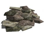 Stone pile for landscape ambientation