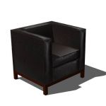 Leather Lounge Armchair from Schubert Varia