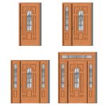 Margate house door in 4 different prehung styles b...