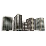 Four residential buildings.