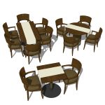 Restaurant dining set which includes the armchair,...