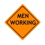US Men Working construction sign; code W21-1