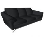 View Larger Image of black leather sofa set