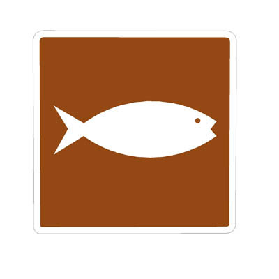 Brown series Recreational and Cultural sign: Fish .... 