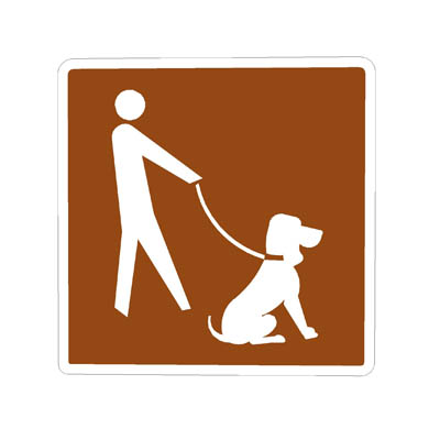 Brown series Recreational and Cultural sign: Leash.... 