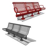 Models are based on the Creative Pipe Piazza Bench...