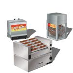 Hot-dog equipment that includes a grill-buns combo...