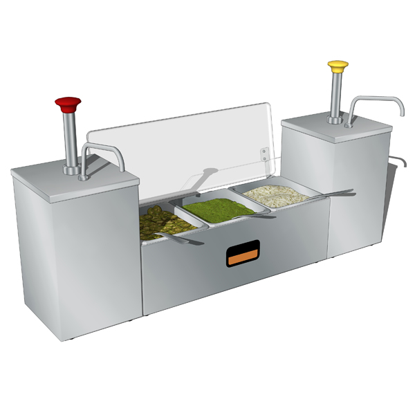 Server´s condiment serving stations. 4 diffe.... 