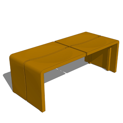 Offered with 2 or 3 seats, the Crater bench is lig.... 