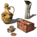 Photoreal decorative items. Rustic and traditional...