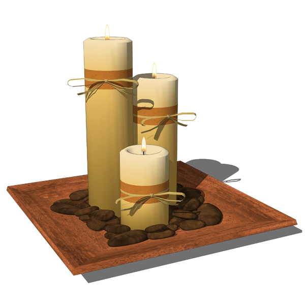 4 different types of decorative candles.. 