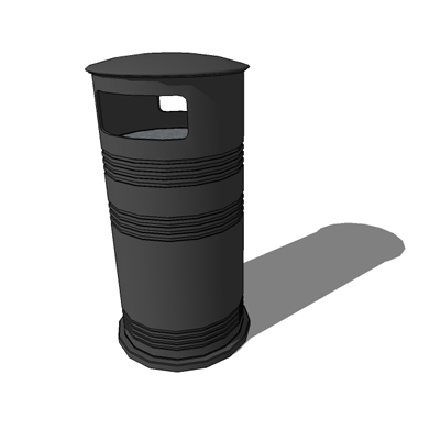 Round cast litter bin/trash can. 