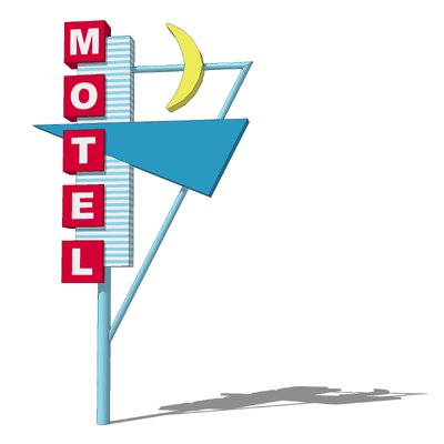 Retro entrance signs for motels.  Ready for you to.... 