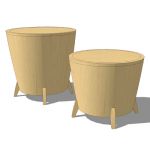The Curtain Call tables come in two sizes and were...