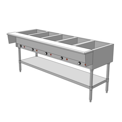 Commercial Kitchen Electric hot food table with 5 .... 