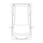 2d drawing of Smart car - plan view