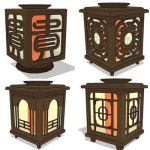 Collection of oriental table lamps