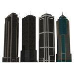 Four low poly buildings, that will give you a real...