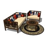 Oriental sofa set