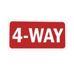 US road sign 4-Way; 12