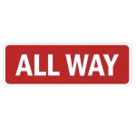 US All Way sign; 18