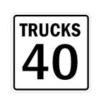 US Truck Speed Limit sign, 24