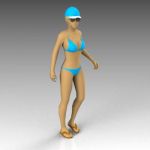 Female figure for pool or beach 
setting.